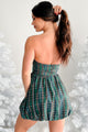 Scottish Roots Plaid Bubble Hem Dress (Green Plaid)