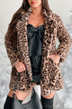 Feline Fine Leopard Faux Fur Coat (Taupe) - NanaMacs