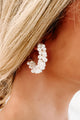 Pearled Precision Pearl Beaded Hoop Earrings (Gold) - NanaMacs