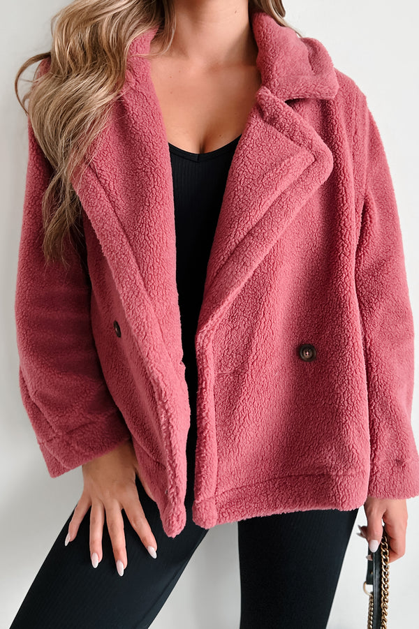 Show Some Compassion Sherpa Jacket (Mauve) - NanaMacs