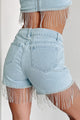 Blue Jean Baby Rhinestone Fringe Denim Two-Piece Shorts Set (Light Denim) - NanaMacs