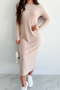 DOORBUSTER Zahari Long Sleeve Maxi Dress (Taupe) - NanaMacs