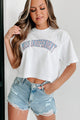 Little Miss Independent Oversized Graphic Crop Tee (White) - Print On Demand - NanaMacs