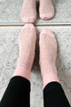 Love You Infinity Sheer Heart Crew Socks (Pink) - NanaMacs