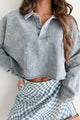 Next Town Over Oversized Long Sleeve Crop Top (Charcoal) - NanaMacs
