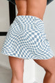 My Favorite Distraction Checkered Denim Wrap Skirt (Denim) - NanaMacs