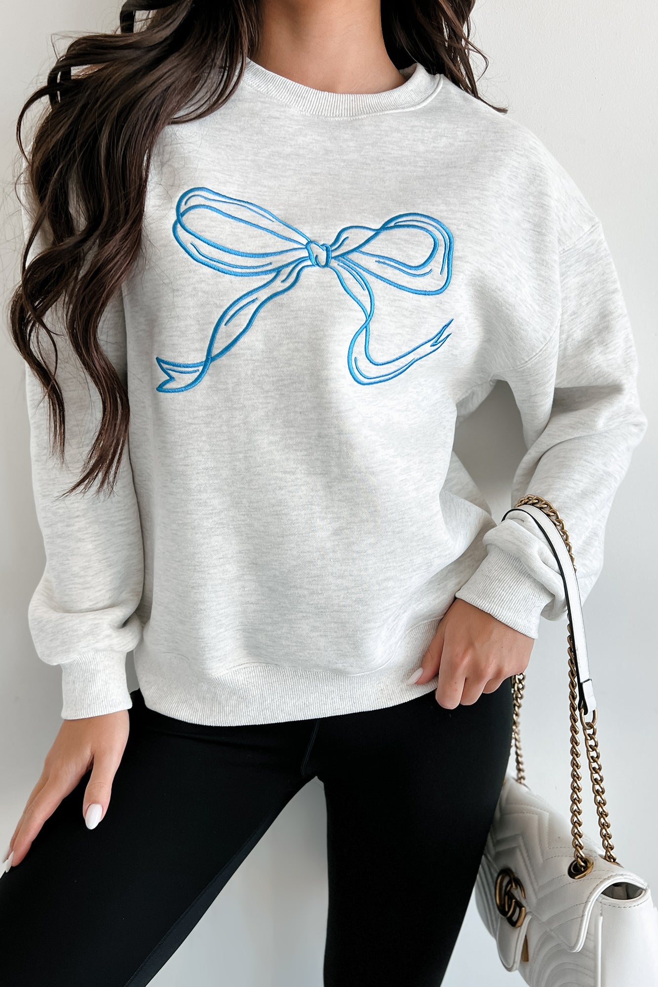 Forever The Cutest Embroidered Sweatshirt (Heather Grey) - NanaMacs