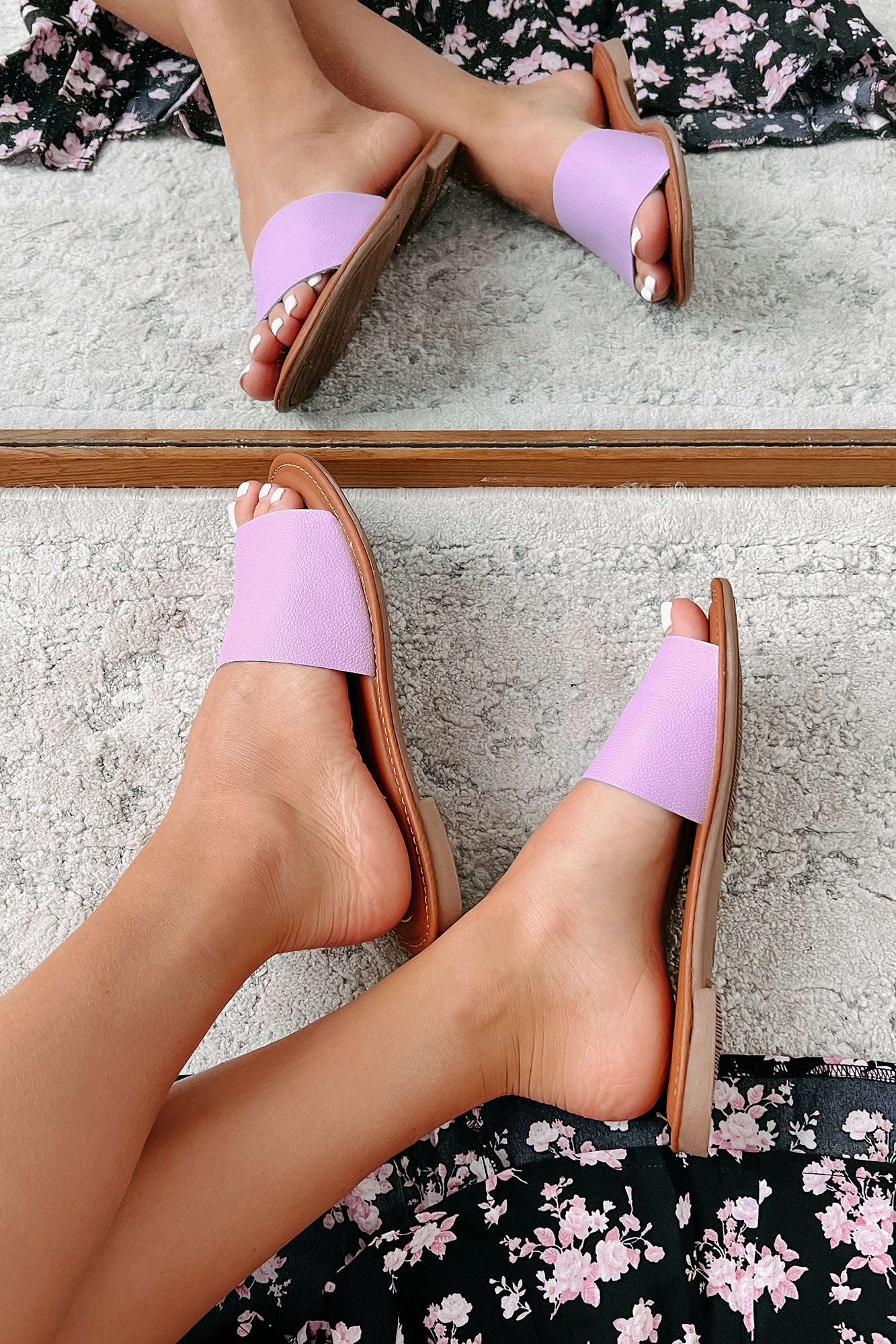 Thinking About Sunshine Slide Sandals (Lilac) - NanaMacs