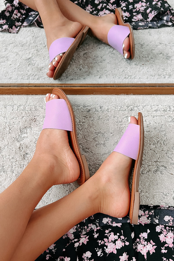 Thinking About Sunshine Slide Sandals (Lilac) - NanaMacs