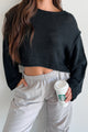 Spare My Heart Oversized Crop Sweater (Black) - NanaMacs