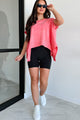 Madoc Mineral Wash Top (Hot Pink) - NanaMacs