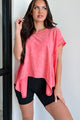 Madoc Mineral Wash Top (Hot Pink) - NanaMacs