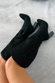 Embracing The Essentials Knee High Faux Suede Boots (Black) - NanaMacs