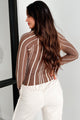 Seeing Things Through Striped Sweater Top (Coco/Ivory) - NanaMacs