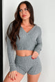 Certain Comforts Cable Knit Lounge Set (Heather Grey) - NanaMacs