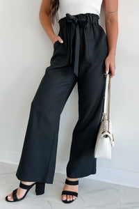 Confident Appeal Wide Leg Pants (Black) - NanaMacs