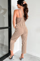 Osmond Knotted Strap Zenana Overalls (Ash Mocha) - NanaMacs