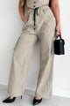 Celebration Of Individuality Striped Cargo Pants (Natural) - NanaMacs