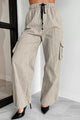 Celebration Of Individuality Striped Cargo Pants (Natural) - NanaMacs