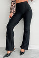 Feeling Professional High Waist Flare Pants (Black) - NanaMacs