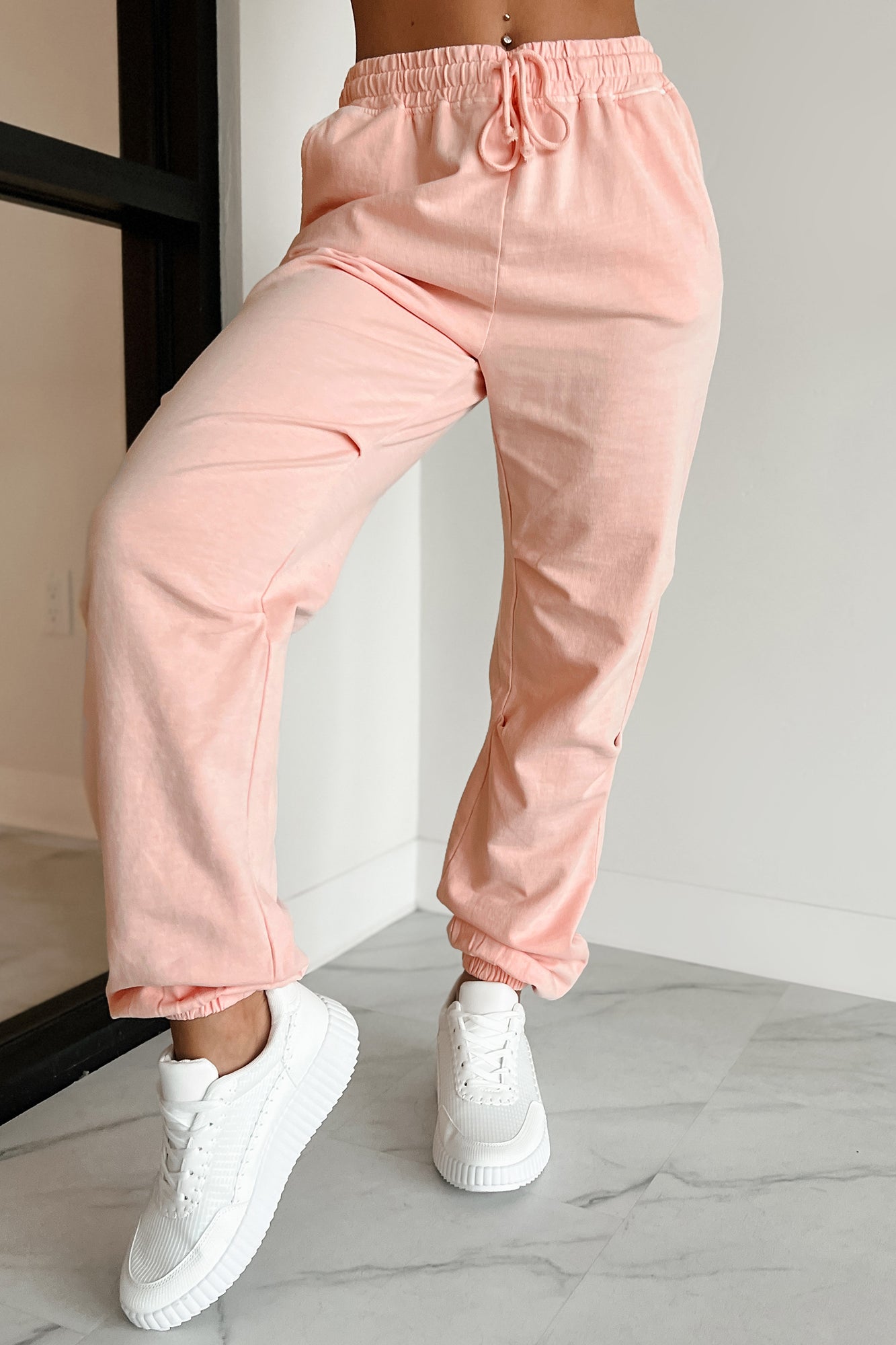 Pink drawstring sweatpants new arrivals