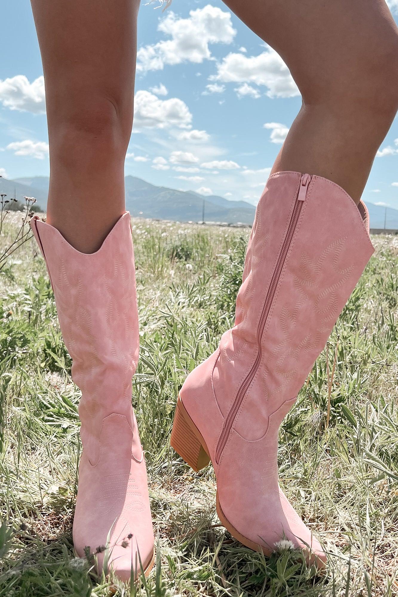 The Rural Life Cowboy Boots (Pink) - NanaMacs