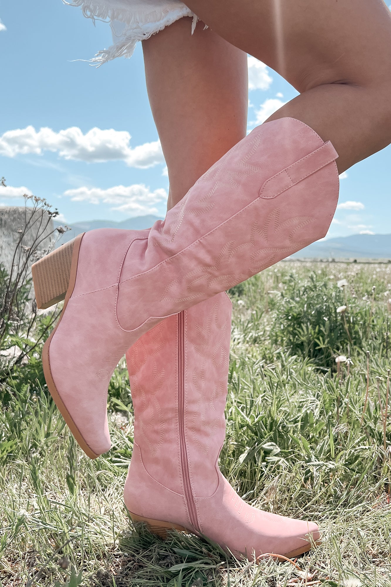 The Rural Life Cowboy Boots (Pink) - NanaMacs