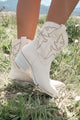 Back To My Roots Western Cowboy Bootie (Off White) - NanaMacs