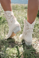 Back To My Roots Western Cowboy Bootie (Off White) - NanaMacs