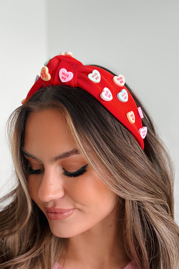 Candy Is Dandy Candy Heart Headband (Red) - NanaMacs