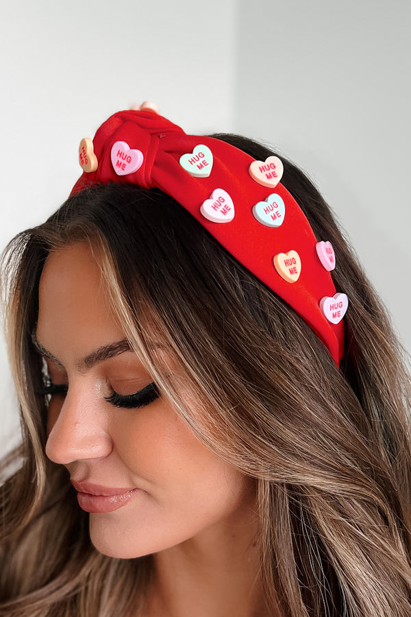 Candy Is Dandy Candy Heart Headband (Red) - NanaMacs