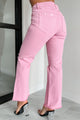 Bernina High Rise Slim Straight Jeans (Pink) - NanaMacs