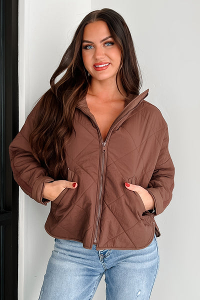 Autumn Memories Quilted Jacket (Chocolate) - NanaMacs