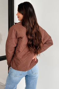 Autumn Memories Quilted Jacket (Chocolate) - NanaMacs