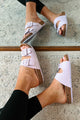 I Know I'm Right Woven Double-Strap Sandals (Lavender/Raffia) - NanaMacs