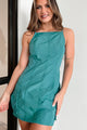 Dialing In Nylon Mini Dress (Teal) - NanaMacs