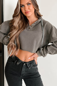 Cozy Ending Cropped Hoodie (Ash Grey) - NanaMacs