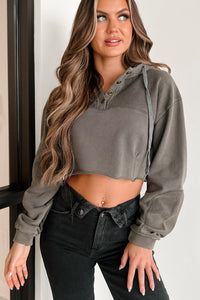 Cozy Ending Cropped Hoodie (Ash Grey) - NanaMacs