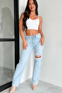 Dedicated To The Truth Lace Trim Cami Crop Top (White) - NanaMacs