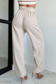 Confident Appeal Wide Leg Pants (Tan) - NanaMacs