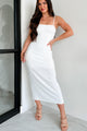 Nurturing Spirit Waffle Knit Midi Dress (White) - NanaMacs