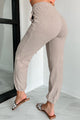 Maximum Relaxation Brushed Knit Zenana Joggers (Ash Mocha) - NanaMacs