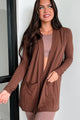 Keeping You Around Lightweight Zenana Cardigan (Brown) - NanaMacs