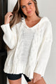 Creating Something New Cable Knit Sweater Hoodie (Ivory) - NanaMacs