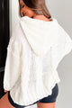 Creating Something New Cable Knit Sweater Hoodie (Ivory) - NanaMacs