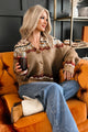 Bavarian Beauty Fair Isle Cardigan (Brown Combo)