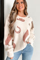 Wilder Than The West Western Mohair Sweater (Cream) - NanaMacs