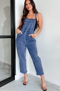 Osmond Knotted Strap Zenana Overalls (Blackberry) - NanaMacs