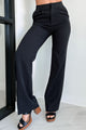 Pressure's On Straight Leg Dress Pants (Black) - NanaMacs