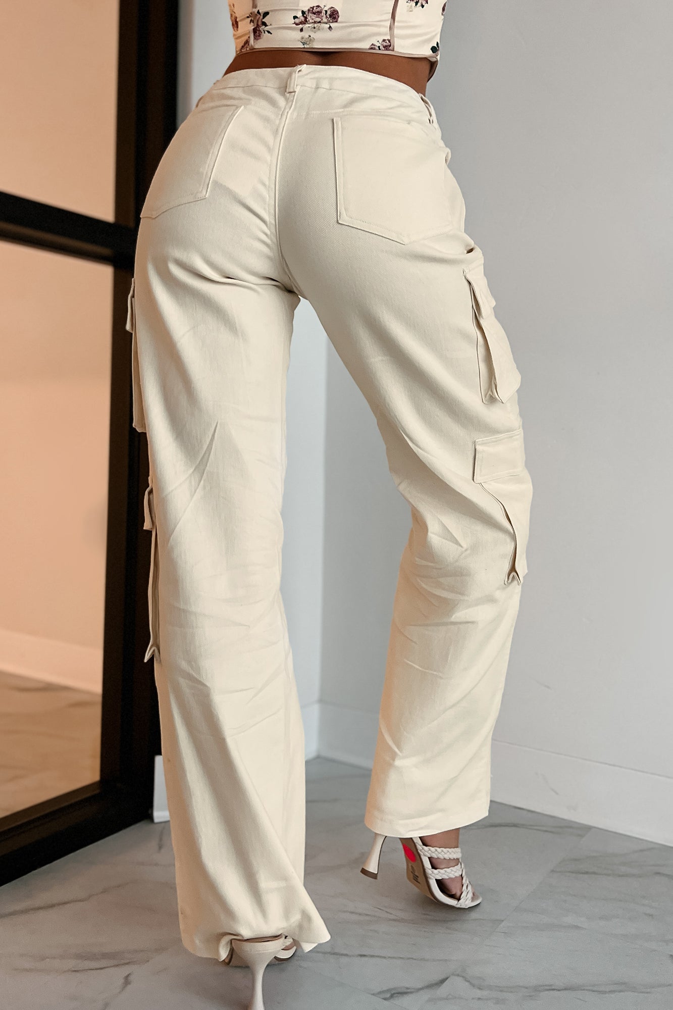 Cream cargo sale pants womens